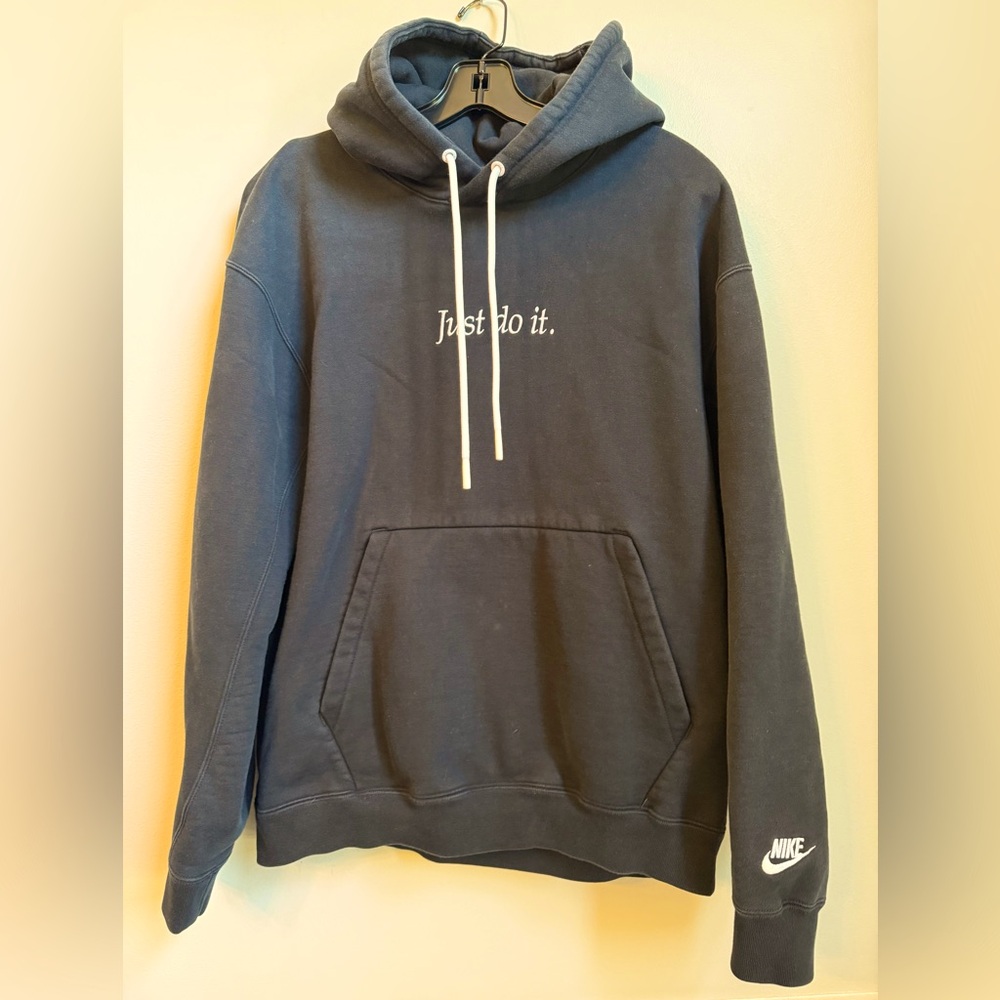 Nike Just Do It heavyweight hoodie, black, small, vguc